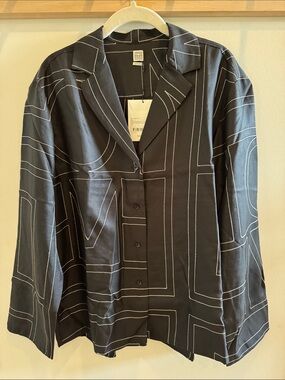Toteme Monogram Silk PJ Top Size 34